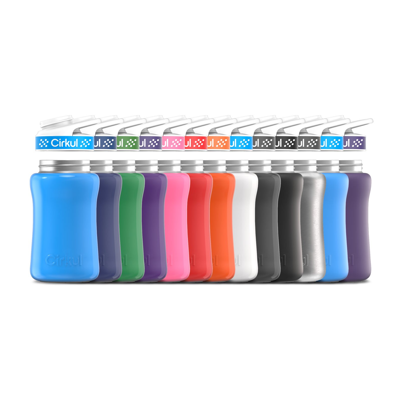 12oz. Stainless Steel Bottle & Comfort Grip Lid - Premium Carry