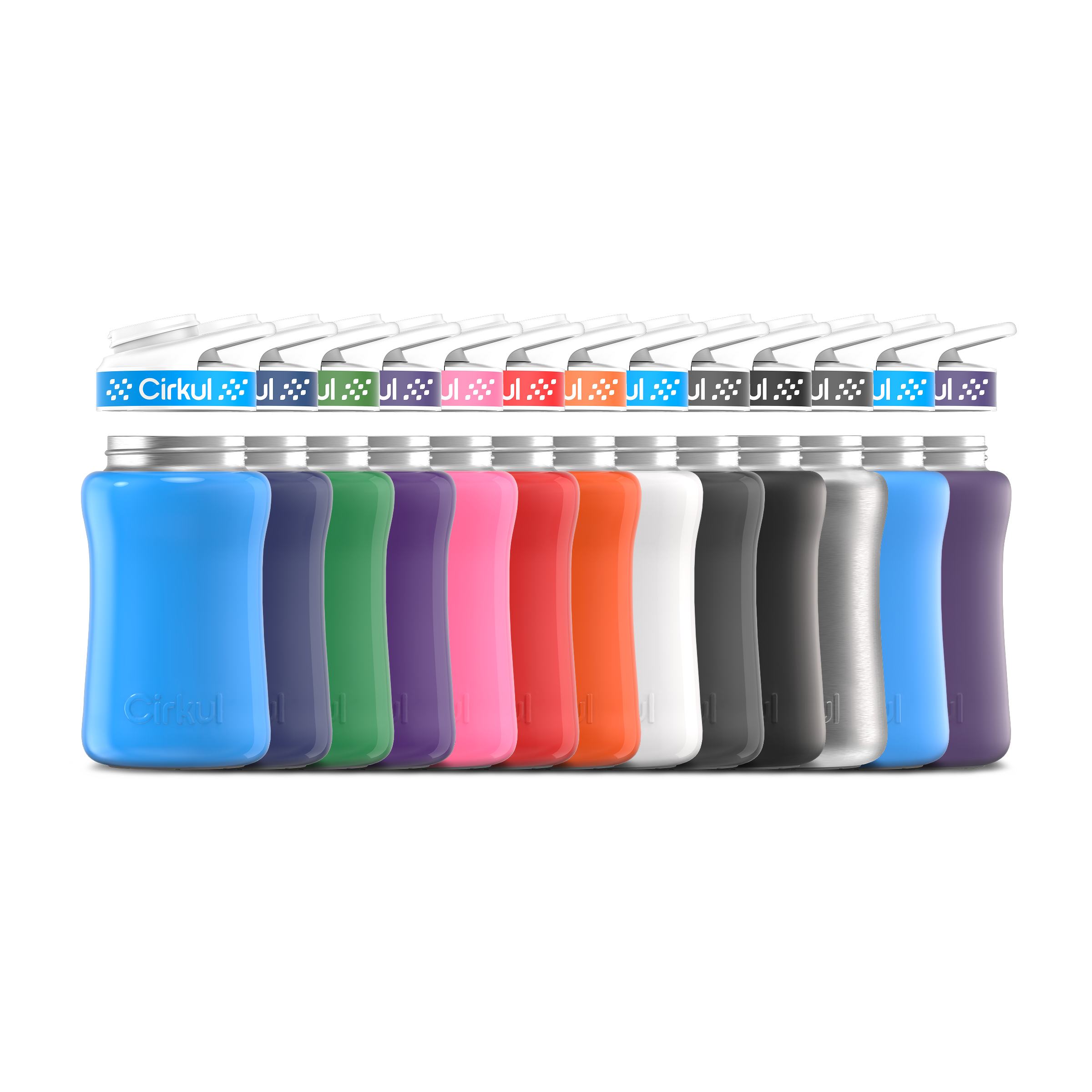 12oz. Stainless Steel Bottle & Comfort Grip Lid - Premium Carry