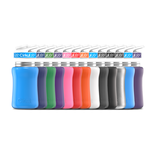 12oz. Stainless Steel Bottle & Comfort Grip Lid - Premium Carry