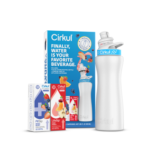 22oz. White Stainless Steel Bottle Starter Kit - White Finish