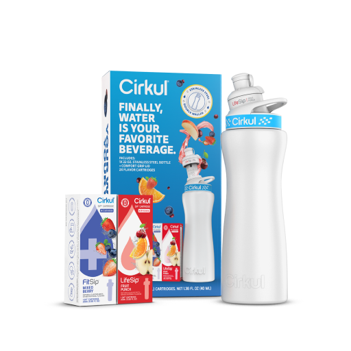 22oz. White Stainless Steel Bottle Starter Kit - White Finish
