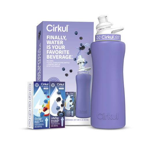 32oz. Matte Periwinkle Stainless Steel Bottle Starter Kit - Easy Start