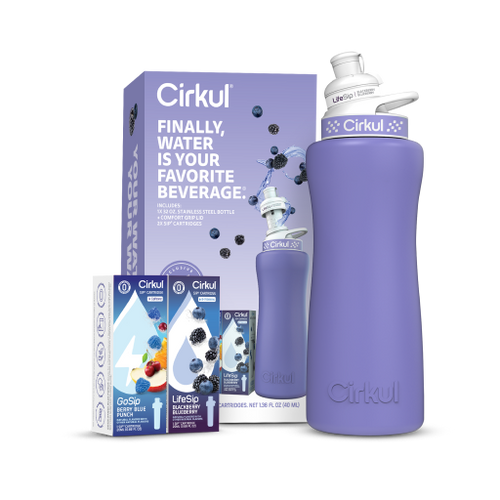 32oz. Matte Periwinkle Stainless Steel Bottle Starter Kit - Easy Start