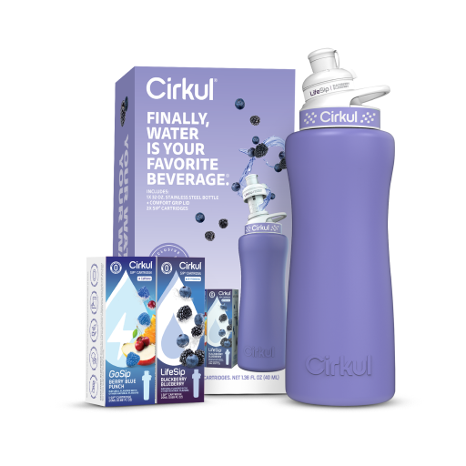 32oz. Matte Periwinkle Stainless Steel Bottle Starter Kit - Easy Start