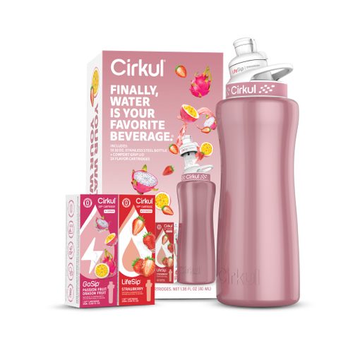 32oz. Rose Gold Stainless Steel Bottle Starter Kit - Fresh Carry
