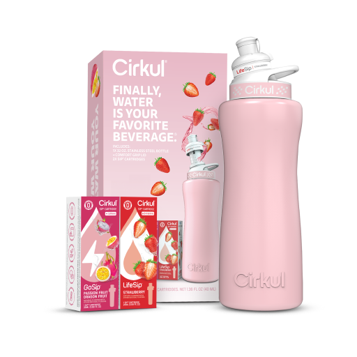 32oz. Blush Pink Stainless Steel Bottle Starter Kit - Quick Setup