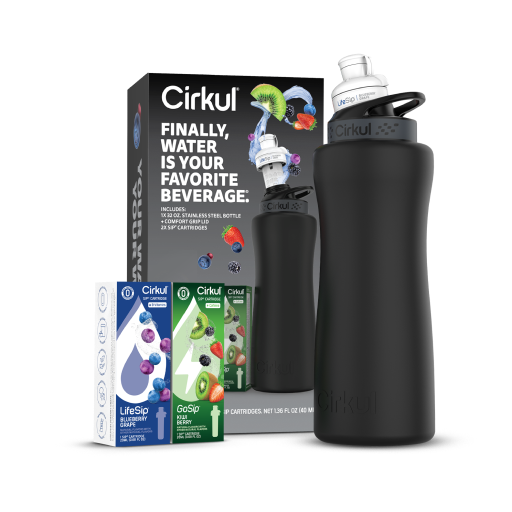 32oz. Matte Black Stainless Steel Bottle Starter Kit - Active Carry