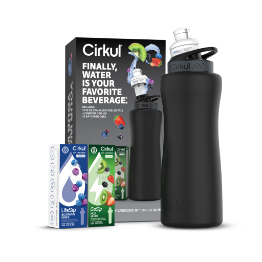 32oz. Matte Black Stainless Steel Bottle Starter Kit - Active Carry